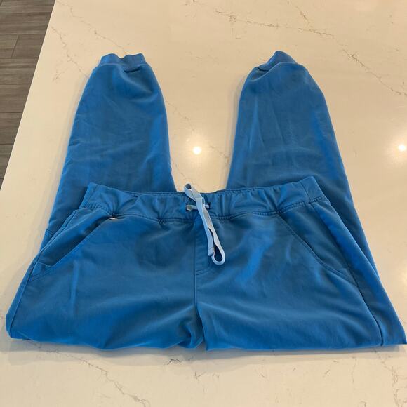 Figs Zamora Jogger Scrub Pants in Capri Blue size Large - Picture 3 of 8